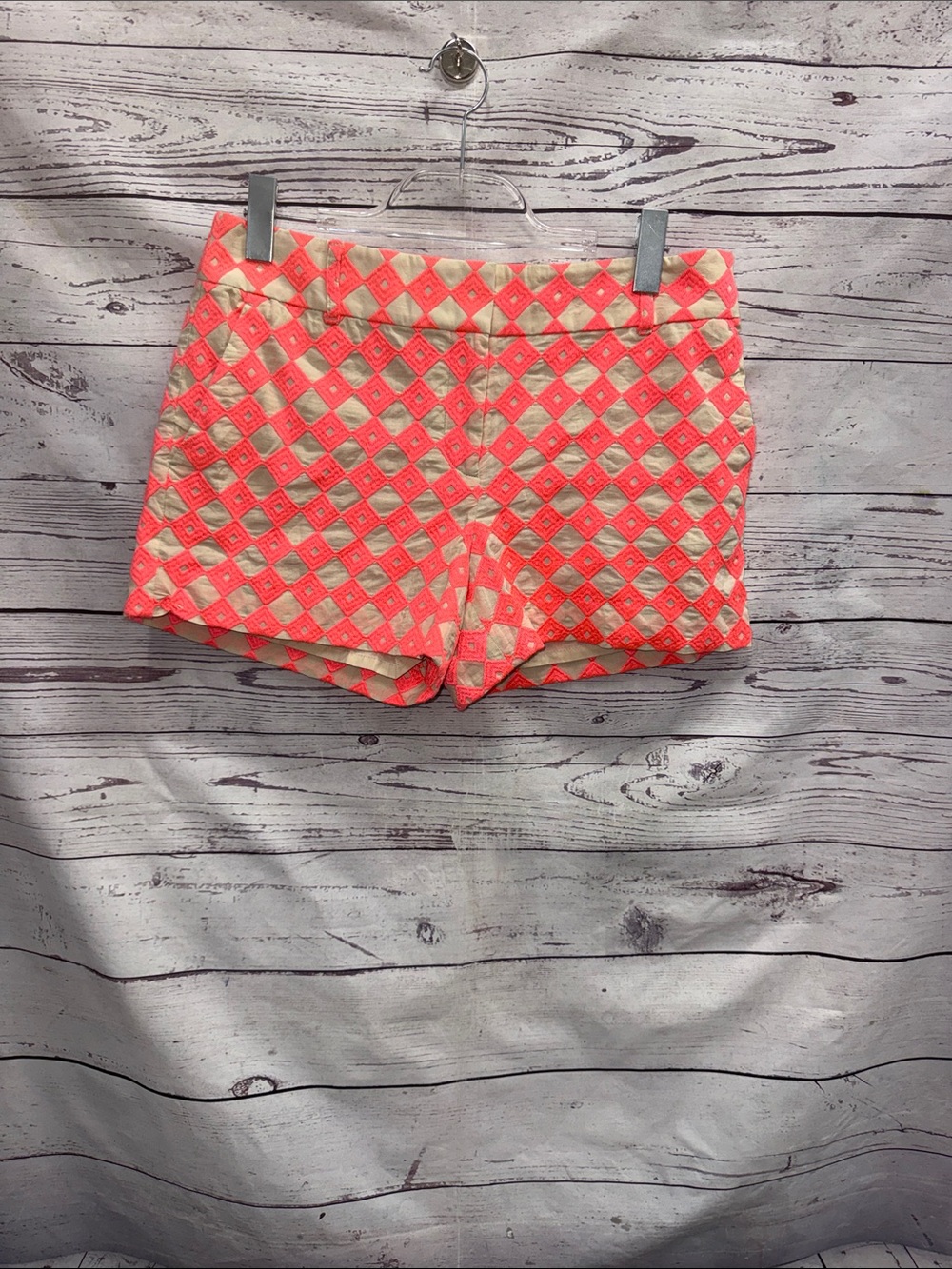Ann Taylor Loft Women’s Pink Geometric Patterned Shorts Size 6